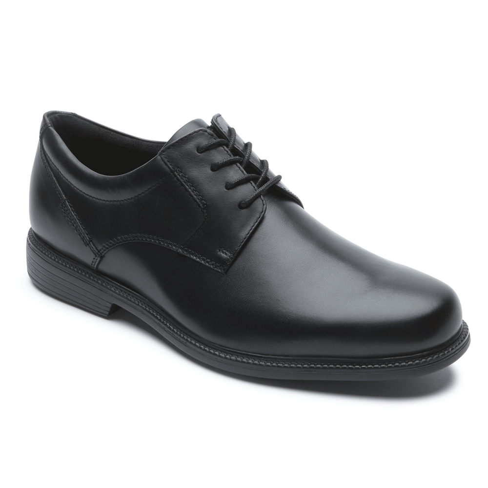 Rockport Singapore Mens Oxfords - Charles Road Plain Toe Black - HI7382065